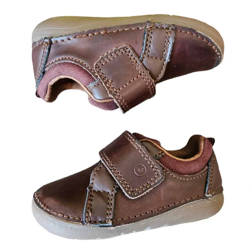 Stride Rite Jodie Leather Shoes Brown Toddler Size 4